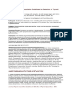 American Thyroid Association Guidelines For Detection of Thyroid Dysfunction