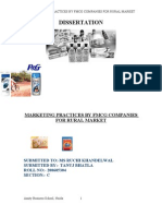 Dissertation: Marketing Practices by FMCG Companies For Rural Market