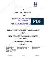 Financial Analysis - Maruti Udyog Limited - Final