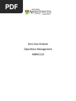 Zara Case Analysis Operations Management MBM1110