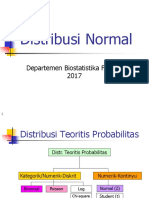 Distribusi Normal: Departemen Biostatistika FKM UI 2017