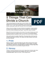 5 Things That Can Divide A Church