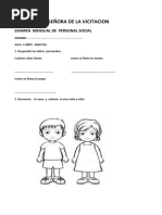 Examen Mensual de Personal Social