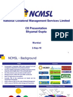 National Collateral Management Services Limited CII Presentation Shyamal Gupta