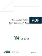 Information Security Risk Assessment Checklist