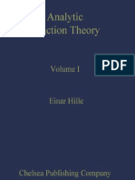 Hille E - AnalyticFunctionTheory