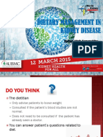 Dietary Managment in Kidney Disease - Mrs. Mariam Allaik Kamareddine