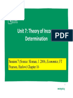 Lecture #7 - Theory of Income Determination