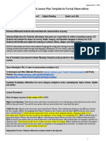 Danielson Aligned Lesson Plan Template For Formal Observations