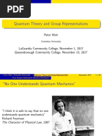 Quantum Theory and Group Representations: Peter Woit