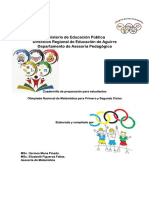 Cuadernillo de Problemas para Olimpiadas DREA