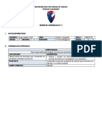 Sesion de Aprendizaje V, 4°