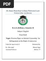 Dr. Ram Manohar Lohiya National Law University, Lucknow: B.A.LL.B (Hons.), Semester II