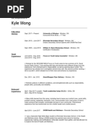 2018 Resume Eportfolio