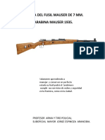 Cartilla Del Fusil Mauser de 7 MM