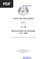 Act 358 Delegation of Powers Act 1956