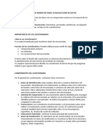 Diseño de Formatos para La Recolección de Datos