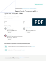 Properties of A Dental Resin Composite With A Spherical Inorganic Filler