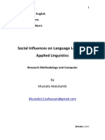 Social Influences On Language Learning Applied Linguistics by Mustafa Abdulsahib