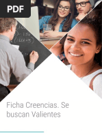 Ficha Creencias. Se Buscan Valientes