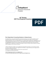 AP Biology 2007 Free-Response Questions: The College Board: Connecting Students To College Success