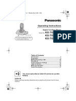 Panasonic KX-TGA110EX User Manual