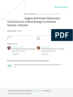 Generator Topologies With Power Electronics Converters For A Wind Energy Conversion System: A Review