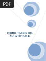 Clorificacion Del Agua Potable