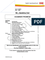 ESB B2 Speaking Sample