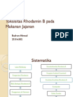 Toksisitas Rhodamin B Pada Makanan Jajanan