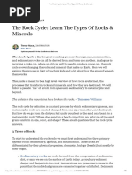 The Rock Cycle - Learn The Types of Rocks & Minerals