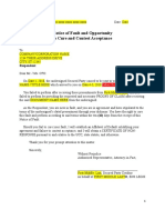 Notice of Fault Template