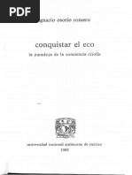 Ignacio Osorio Romero-Conquistar El Eco. La Paradoja de La Conciencia Criolla