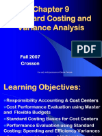 Standard Costing and Variance Analysis: Fall 2007 Crosson