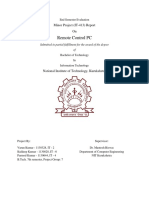 Remote Control PC: Minor Project (IT-413) Report On