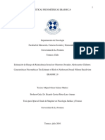 Estimación de Riesgo de Reincidencia Sexual en Ofensores Sexuales Adolescentes Chilenos