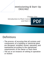 Chapter One Introduction To Plant Commissioning and Start-Up (PCSU)