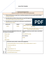 Lesson Plan Template: 1. Choose and Describe An Aspect From A Teaching Competency That You Need To Work On (Goal)