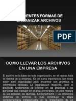 Formas de Organizar Los Archivos