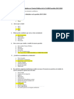 Cuestionario para Titulados en Ciencia Política de La UAGRM