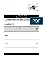 Mumbai University Question Paper Solutions: Data Warehousing