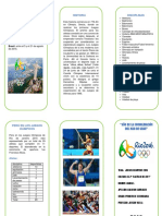 Triptico Juegos Olimpicos 2016