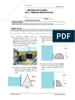 Sesión 4 - FLUIDOS - Fuerza Hidrostática Sobre Superficies Planas - EJERCICIOS