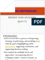 Research Methodology: Result and Analysis (Part 1)