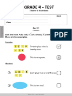 I-Learn Smart Start Grade 4 Theme 1 - Reading - Writing Test - TB