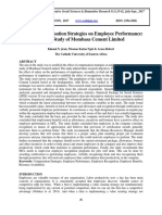 Effect of Compensation Strategies On Employee Performance: A Case Study of Mombasa Cement Limited