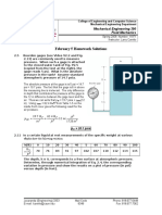 February 5 Homework Solutions: Mechanical Engineering 390 Fluid Mechanics