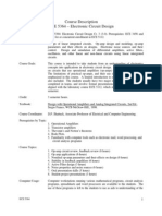 Course Description ECE 5364 - Electronic Circuit Design