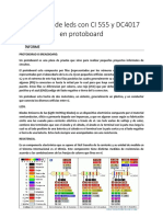 Secuencia de Leds Con CI 555 y DC4017 en Protoboard