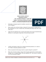 Class Xii Physics Worksheet 2 Electrostatic Potential and Capacitance 2018-19